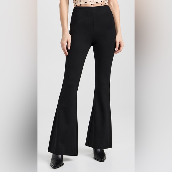 Reformation Pants - #209 Reformation Jolie Pant in Black Knit Stretchy Flare Hidden Zip